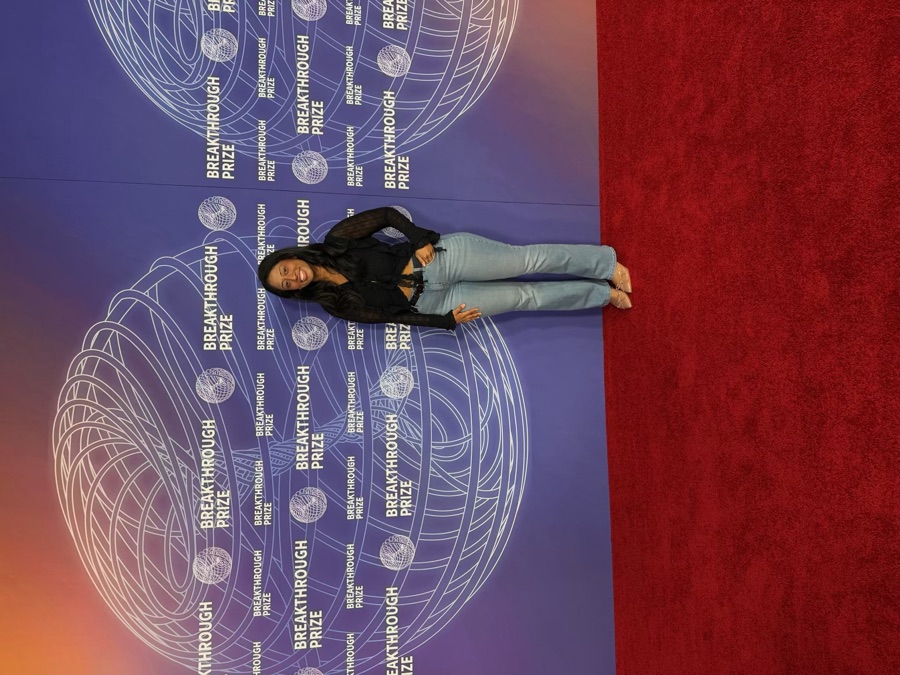 Sesha Dasari on the red carpet at the Breakthrough Prize